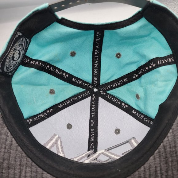 FAM Hawaii Stay Rooted Adults Light Blue Snapback Hat Cap Double Portion Supply - Picture 7 of 9